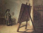 REMBRANDT Harmenszoon van Rijn The Artiest in his Studio (mk33) oil painting